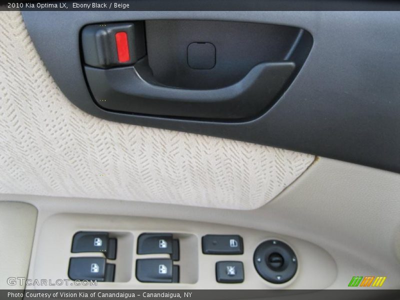 Ebony Black / Beige 2010 Kia Optima LX