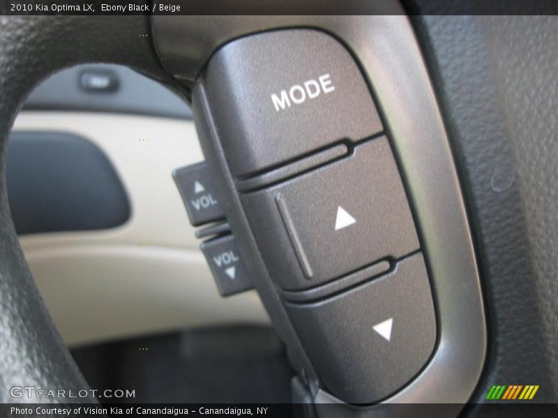 Ebony Black / Beige 2010 Kia Optima LX