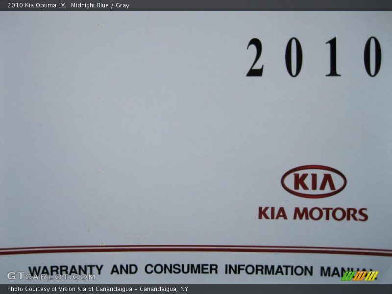 Midnight Blue / Gray 2010 Kia Optima LX