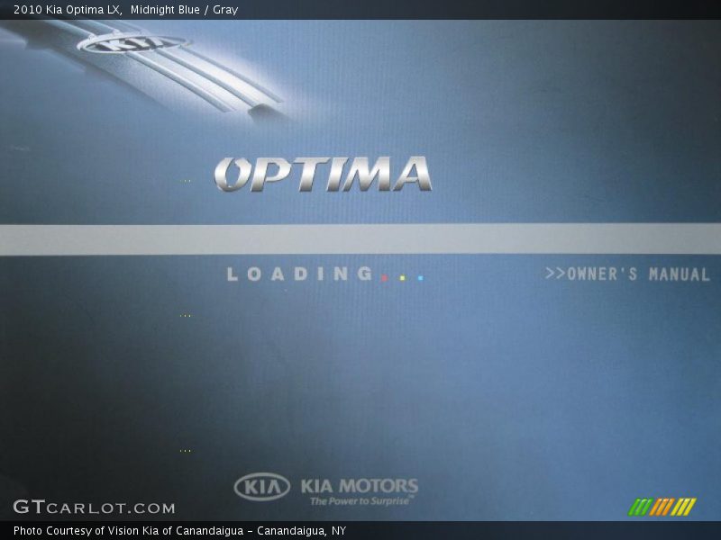 Midnight Blue / Gray 2010 Kia Optima LX