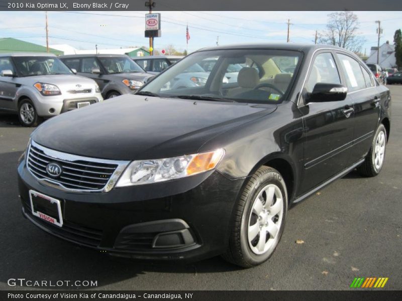 Ebony Black / Gray 2010 Kia Optima LX