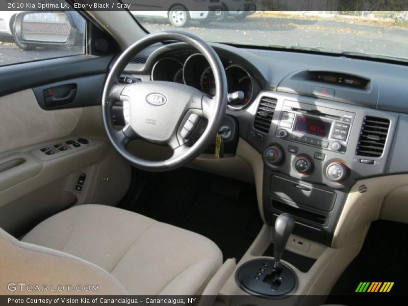 Ebony Black / Gray 2010 Kia Optima LX