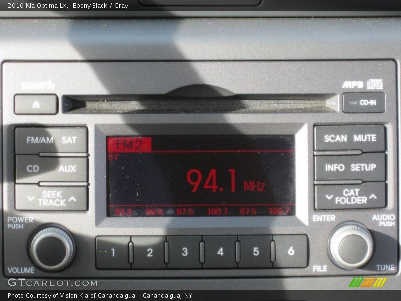 Ebony Black / Gray 2010 Kia Optima LX