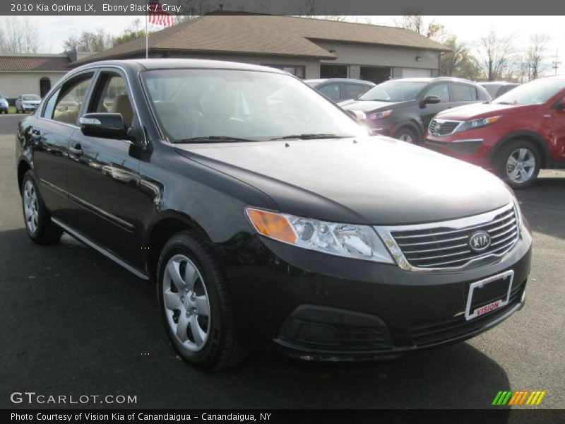 Ebony Black / Gray 2010 Kia Optima LX