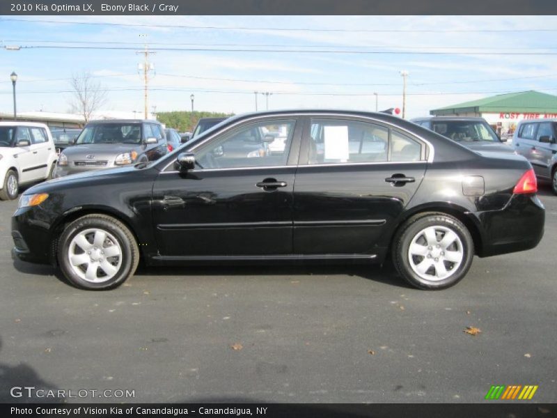 Ebony Black / Gray 2010 Kia Optima LX