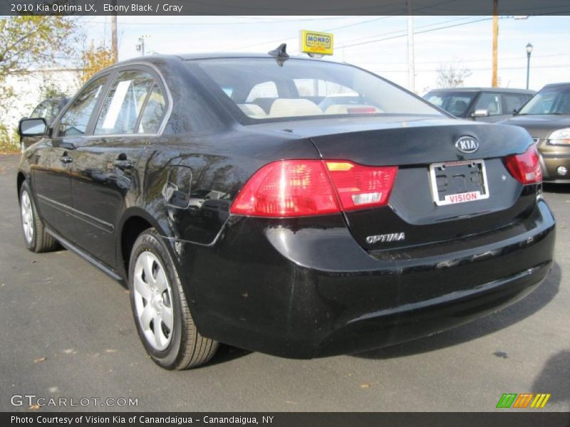 Ebony Black / Gray 2010 Kia Optima LX