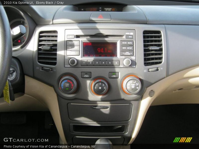 Ebony Black / Gray 2010 Kia Optima LX