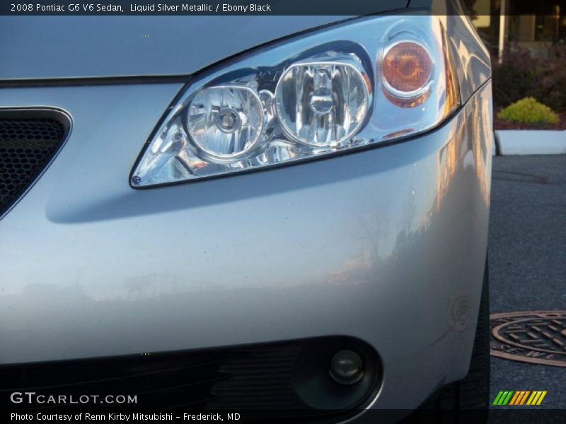 Liquid Silver Metallic / Ebony Black 2008 Pontiac G6 V6 Sedan