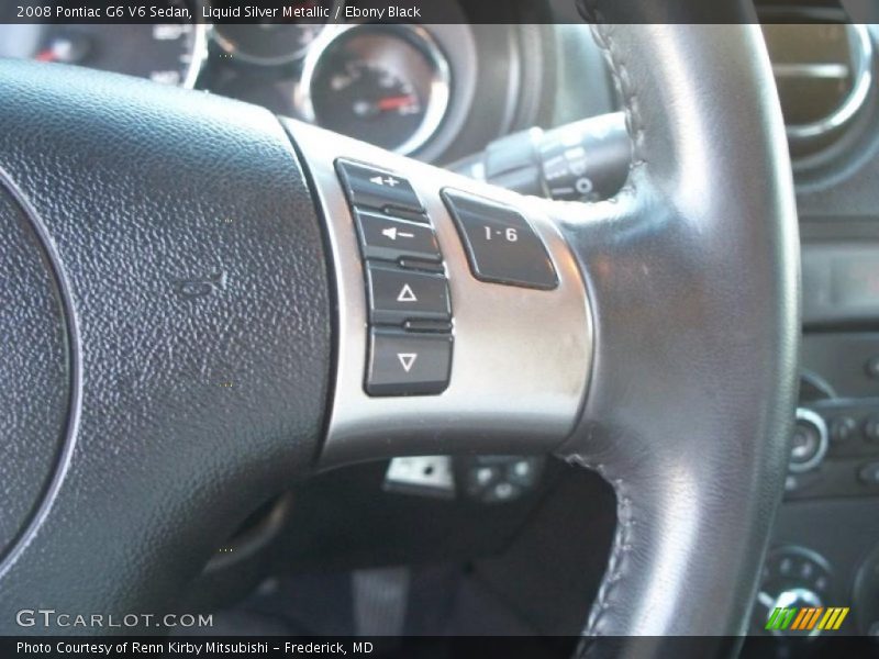 Liquid Silver Metallic / Ebony Black 2008 Pontiac G6 V6 Sedan