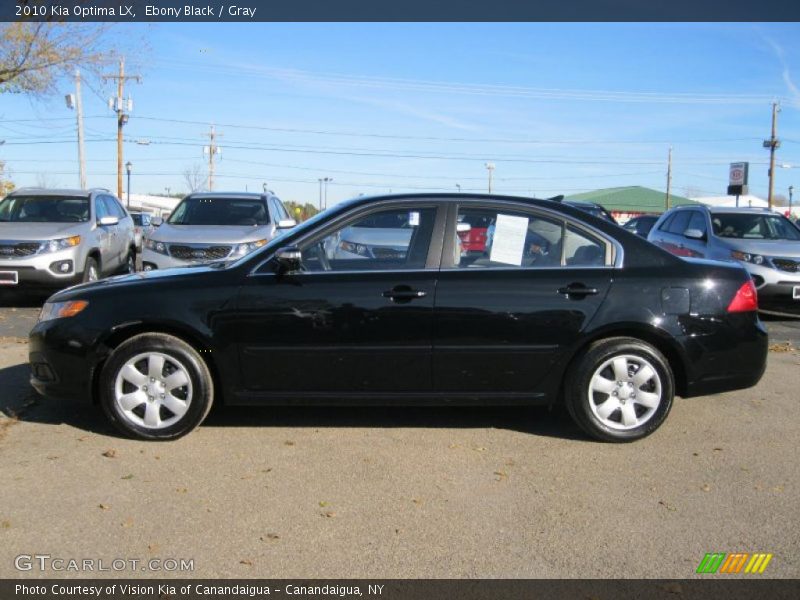 Ebony Black / Gray 2010 Kia Optima LX