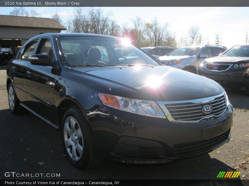 Ebony Black / Gray 2010 Kia Optima LX