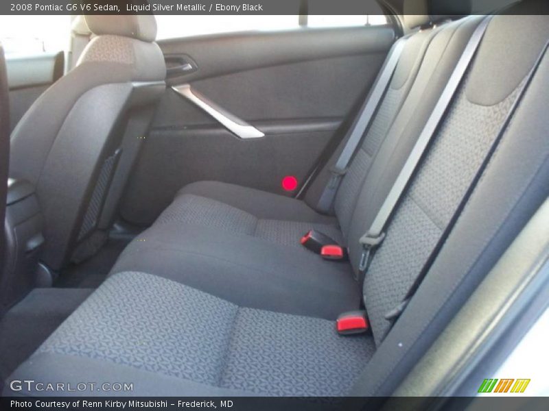 Liquid Silver Metallic / Ebony Black 2008 Pontiac G6 V6 Sedan