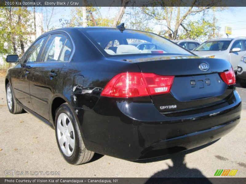 Ebony Black / Gray 2010 Kia Optima LX
