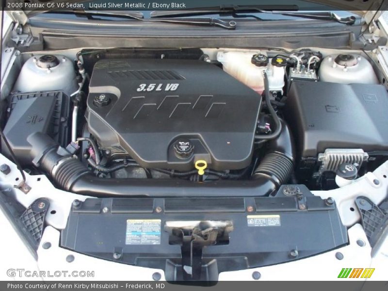 Liquid Silver Metallic / Ebony Black 2008 Pontiac G6 V6 Sedan