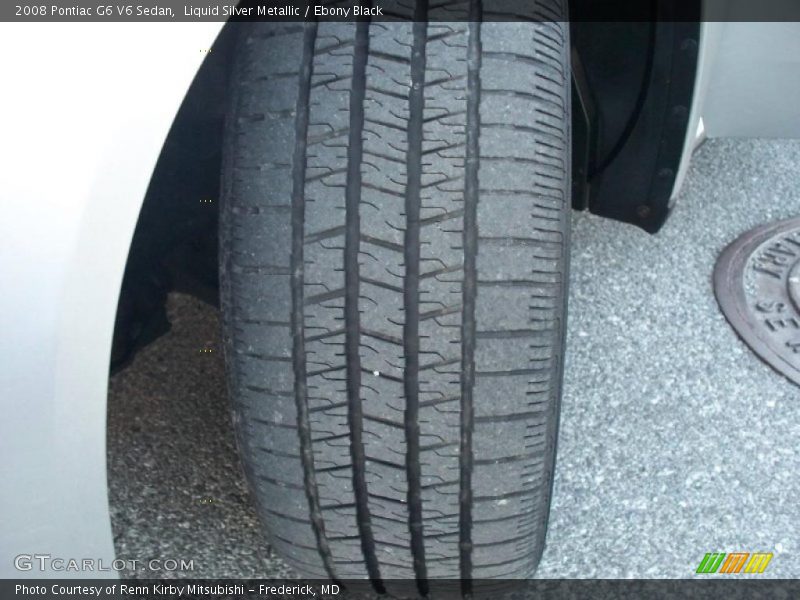 Liquid Silver Metallic / Ebony Black 2008 Pontiac G6 V6 Sedan