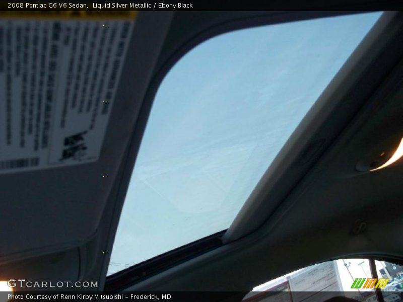 Liquid Silver Metallic / Ebony Black 2008 Pontiac G6 V6 Sedan