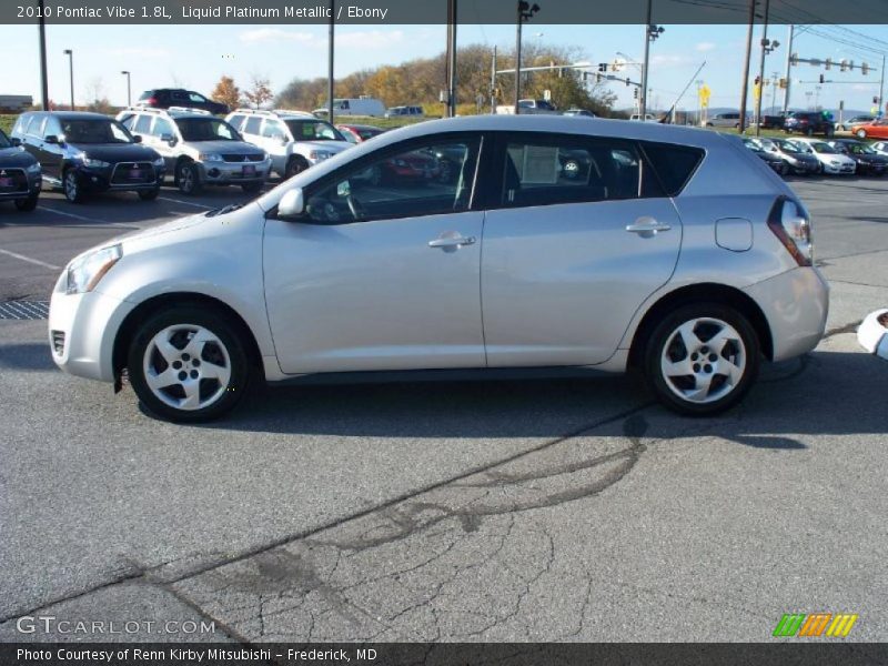 Liquid Platinum Metallic / Ebony 2010 Pontiac Vibe 1.8L