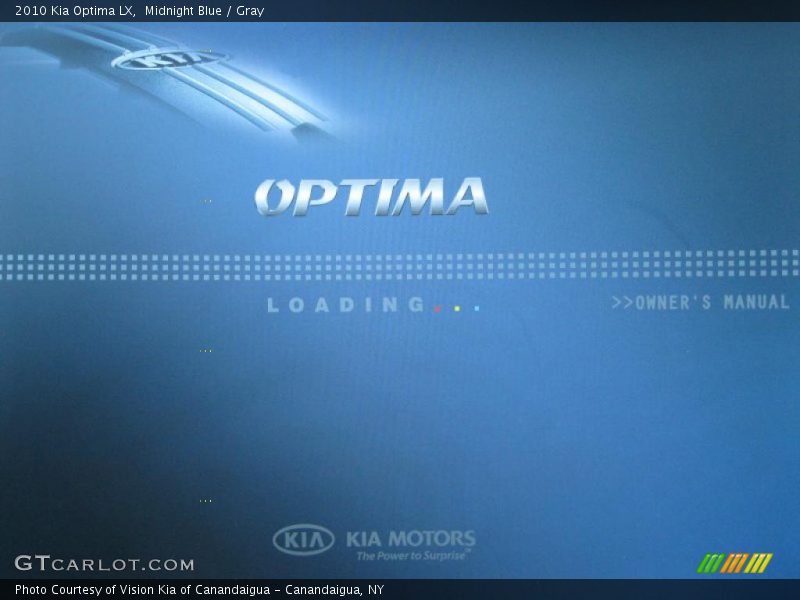 Midnight Blue / Gray 2010 Kia Optima LX