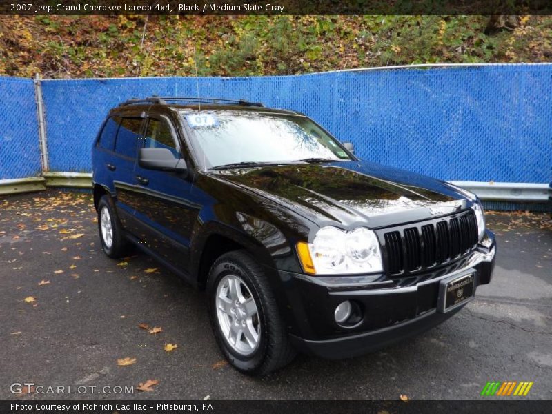 Black / Medium Slate Gray 2007 Jeep Grand Cherokee Laredo 4x4