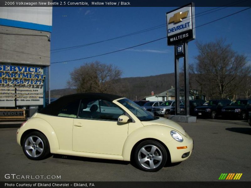 Mellow Yellow / Black 2006 Volkswagen New Beetle 2.5 Convertible