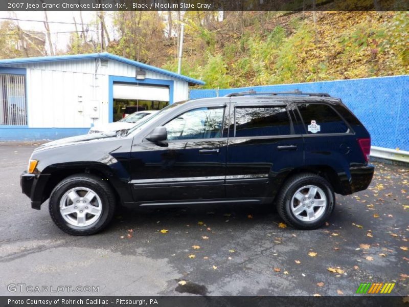 Black / Medium Slate Gray 2007 Jeep Grand Cherokee Laredo 4x4