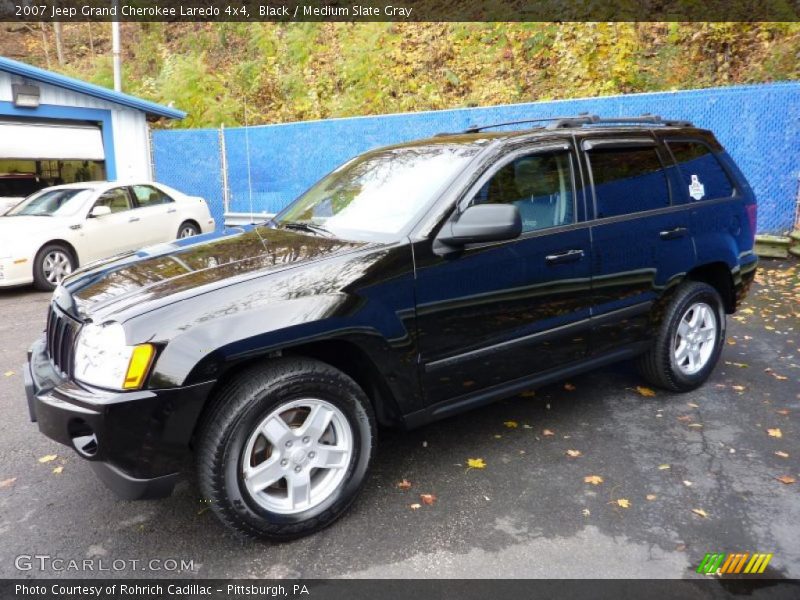 Black / Medium Slate Gray 2007 Jeep Grand Cherokee Laredo 4x4