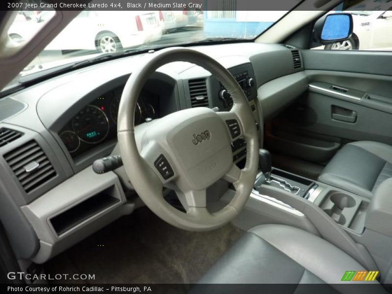 Black / Medium Slate Gray 2007 Jeep Grand Cherokee Laredo 4x4