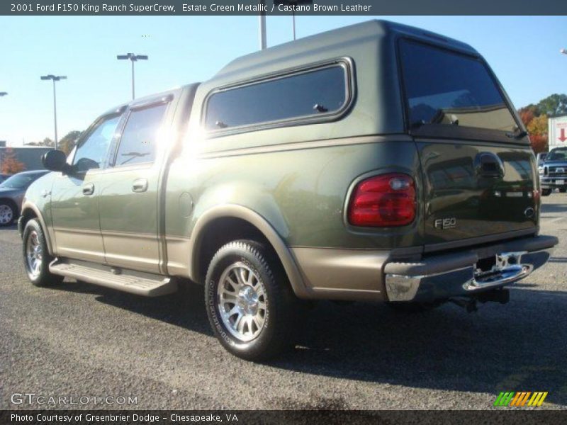 Estate Green Metallic / Castano Brown Leather 2001 Ford F150 King Ranch SuperCrew