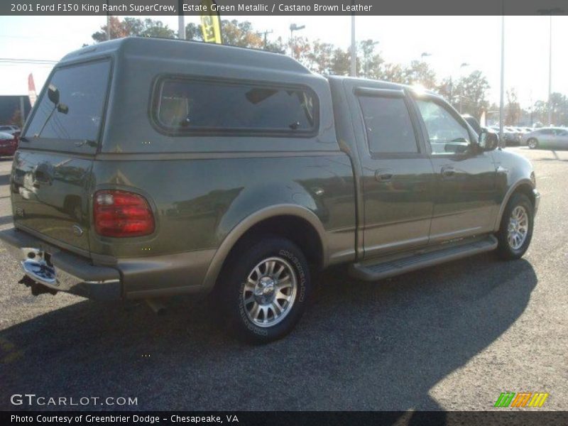 Estate Green Metallic / Castano Brown Leather 2001 Ford F150 King Ranch SuperCrew