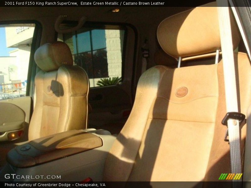 Estate Green Metallic / Castano Brown Leather 2001 Ford F150 King Ranch SuperCrew