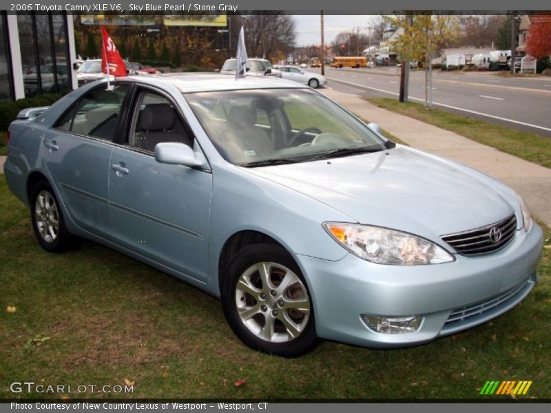 Sky Blue Pearl / Stone Gray 2006 Toyota Camry XLE V6