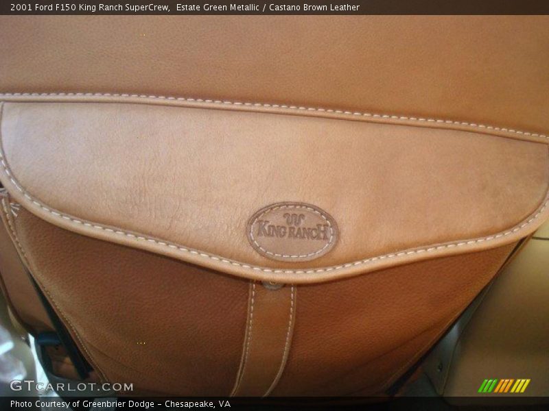 Estate Green Metallic / Castano Brown Leather 2001 Ford F150 King Ranch SuperCrew