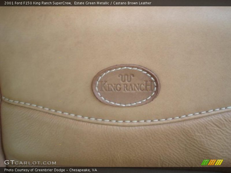 Estate Green Metallic / Castano Brown Leather 2001 Ford F150 King Ranch SuperCrew