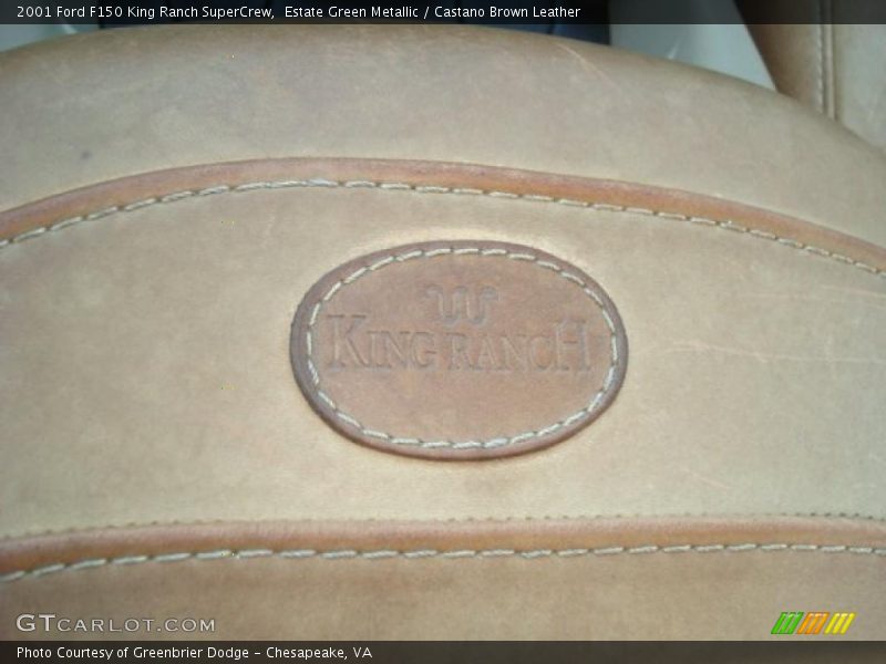 Estate Green Metallic / Castano Brown Leather 2001 Ford F150 King Ranch SuperCrew