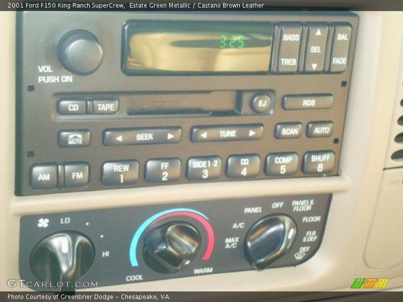 Estate Green Metallic / Castano Brown Leather 2001 Ford F150 King Ranch SuperCrew