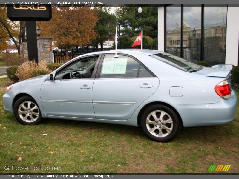 Sky Blue Pearl / Stone Gray 2006 Toyota Camry XLE V6