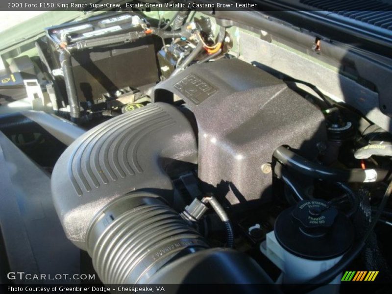 Estate Green Metallic / Castano Brown Leather 2001 Ford F150 King Ranch SuperCrew
