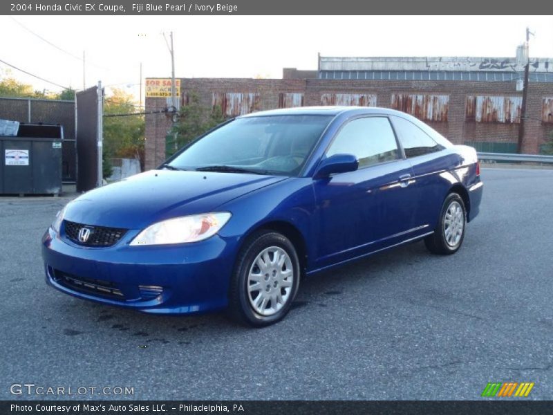 Fiji Blue Pearl / Ivory Beige 2004 Honda Civic EX Coupe