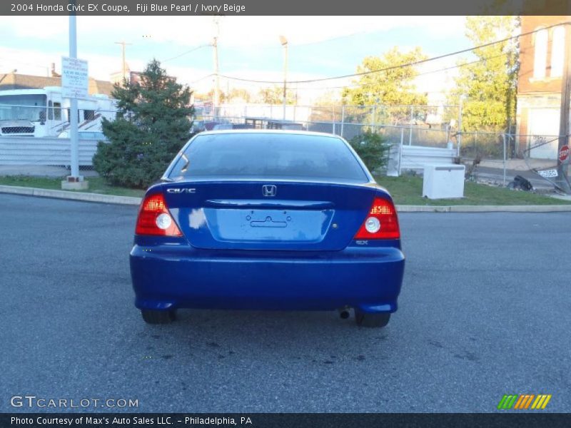 Fiji Blue Pearl / Ivory Beige 2004 Honda Civic EX Coupe