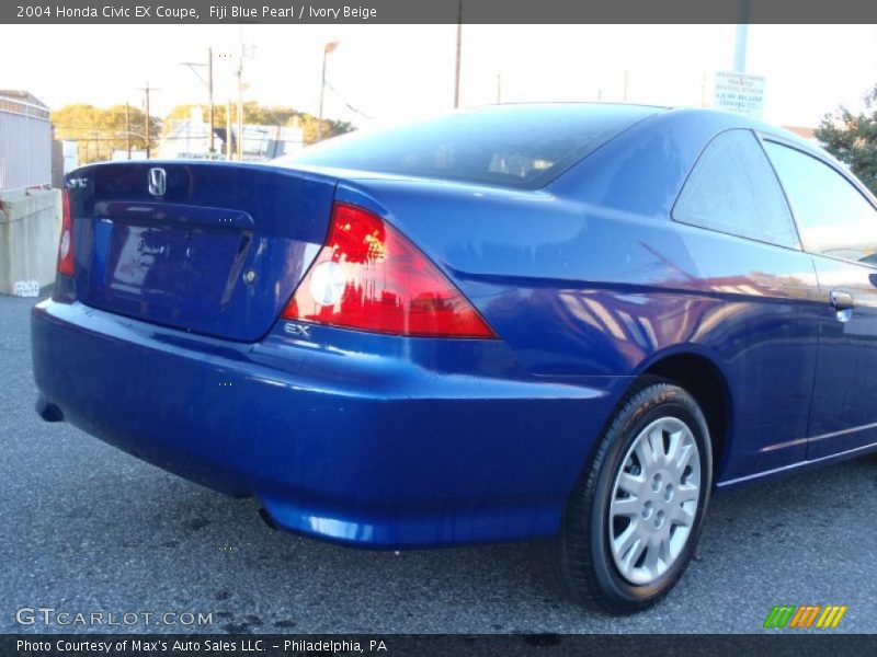 Fiji Blue Pearl / Ivory Beige 2004 Honda Civic EX Coupe
