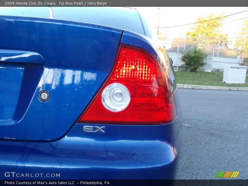 Fiji Blue Pearl / Ivory Beige 2004 Honda Civic EX Coupe