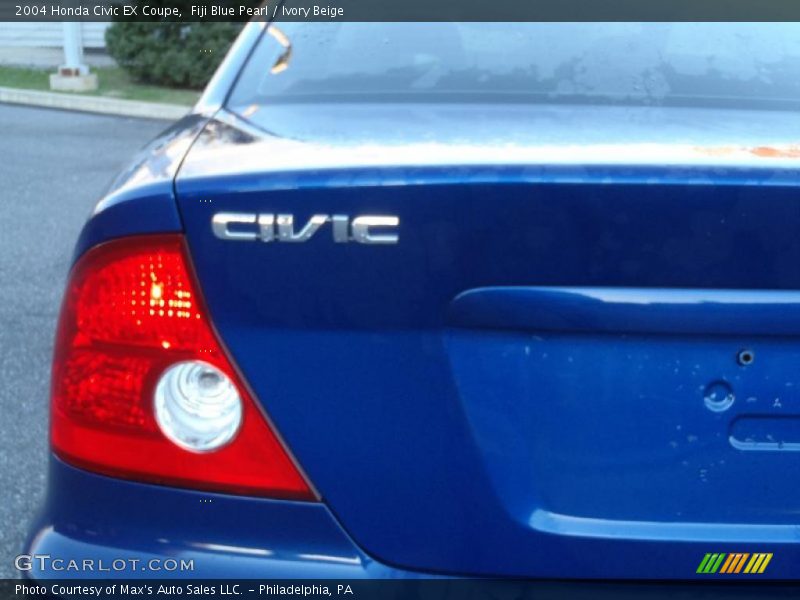 Fiji Blue Pearl / Ivory Beige 2004 Honda Civic EX Coupe