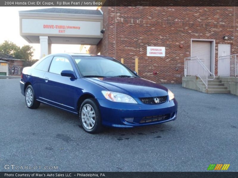 Fiji Blue Pearl / Ivory Beige 2004 Honda Civic EX Coupe