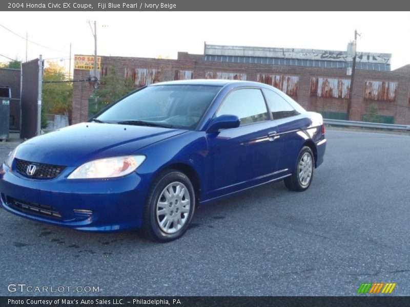 Fiji Blue Pearl / Ivory Beige 2004 Honda Civic EX Coupe