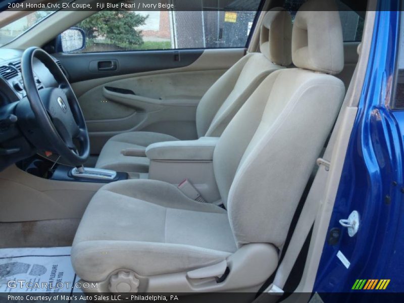 Fiji Blue Pearl / Ivory Beige 2004 Honda Civic EX Coupe