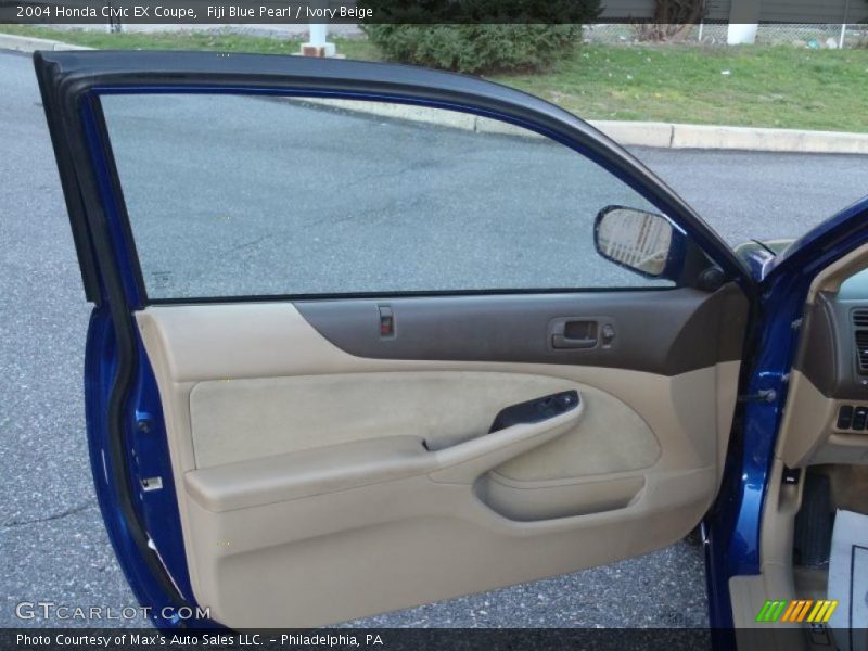 Fiji Blue Pearl / Ivory Beige 2004 Honda Civic EX Coupe