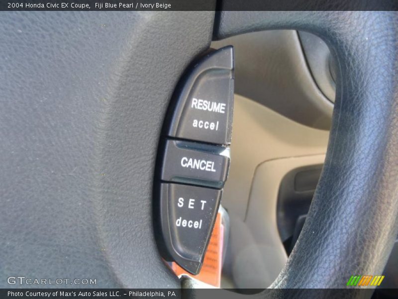 Fiji Blue Pearl / Ivory Beige 2004 Honda Civic EX Coupe