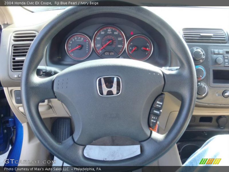Fiji Blue Pearl / Ivory Beige 2004 Honda Civic EX Coupe