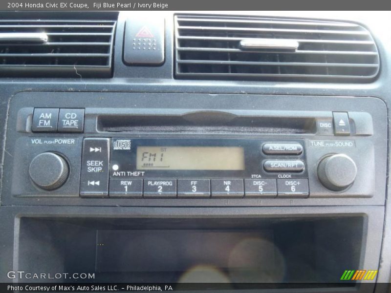 Fiji Blue Pearl / Ivory Beige 2004 Honda Civic EX Coupe