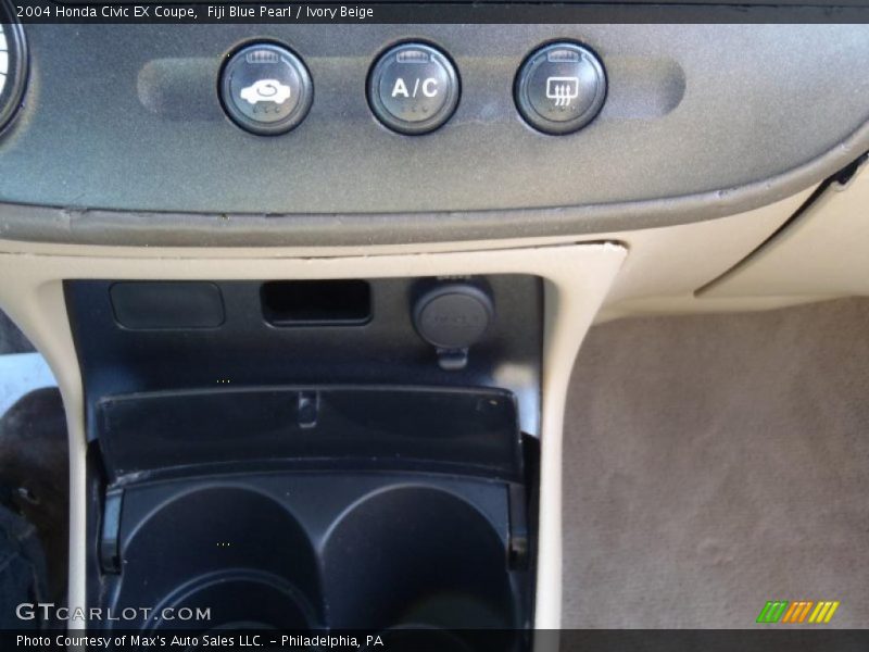 Fiji Blue Pearl / Ivory Beige 2004 Honda Civic EX Coupe